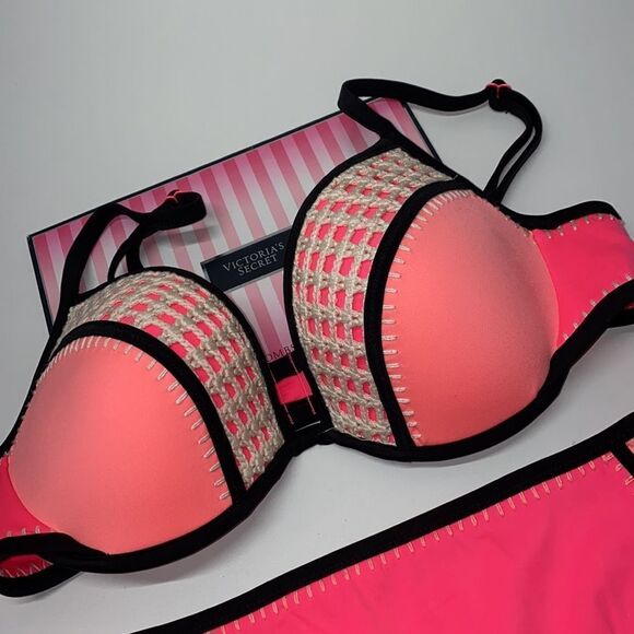 🔥🏖VICTORIA SECRET swimsuit The Fabulous/push-up cheeky New - Picture 3 of 6